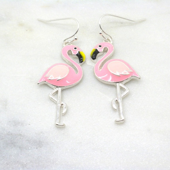Pink Flamingo Earrings - Picture 2 of 5